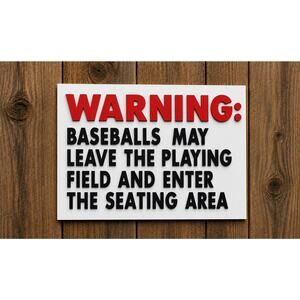 Baseball Stadium Warning Sign Tiger Stadium Detroit Michigan